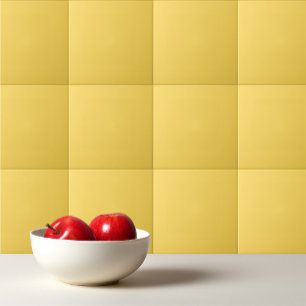 Solid color dull yellow ceramic tile