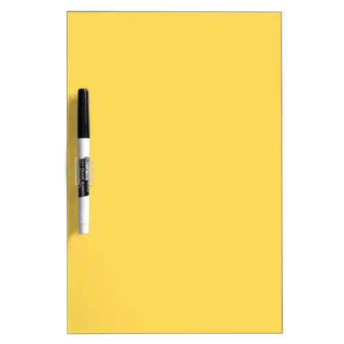 Solid color dull yellow dry erase board