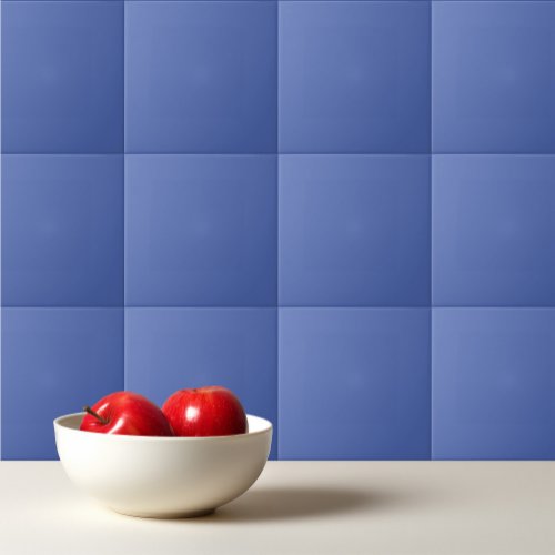 Solid color dusty blue cornflower ceramic tile