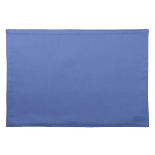 Solid color dusty blue cornflower cloth placemat