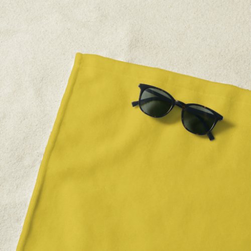 Solid color dusty yellow beach towel
