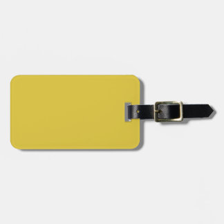 Solid color dusty yellow luggage tag
