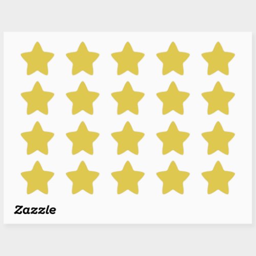 Solid color dusty yellow star sticker