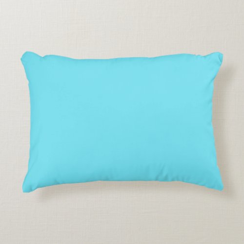 Solid color electric light aqua blue accent pillow