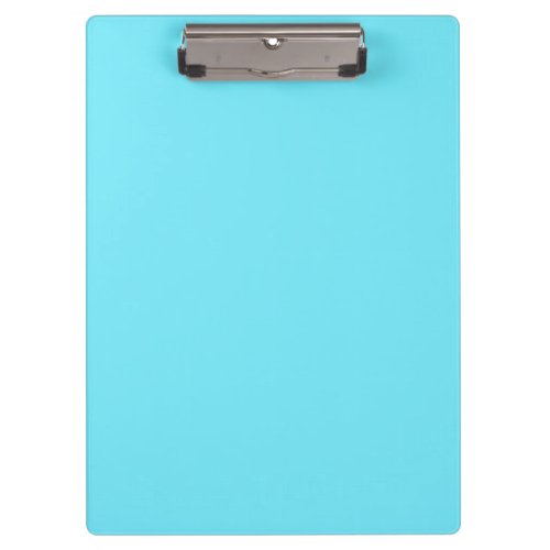 Solid color electric light aqua blue clipboard
