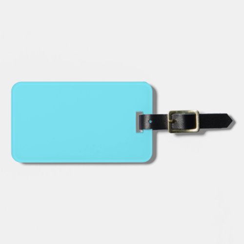 Solid color electric light aqua blue luggage tag
