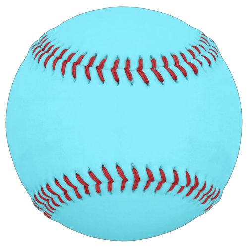Solid color electric light aqua blue softball