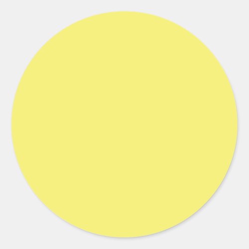 Solid Color FFFF66 Yellow Background Template Classic Round Sticker