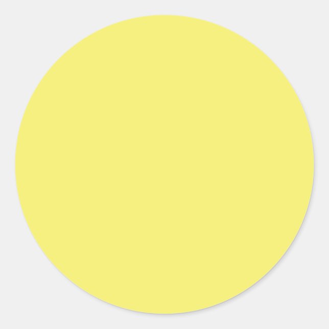 Solid Color FFFF66 Yellow Background Template Classic Round Sticker (Front)