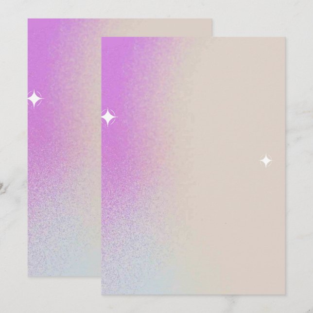 Solid Color Flat Invitations Announcements Card (Front/Back)