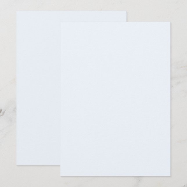 Solid Color Flat Invitations Announcements Card (Front/Back)
