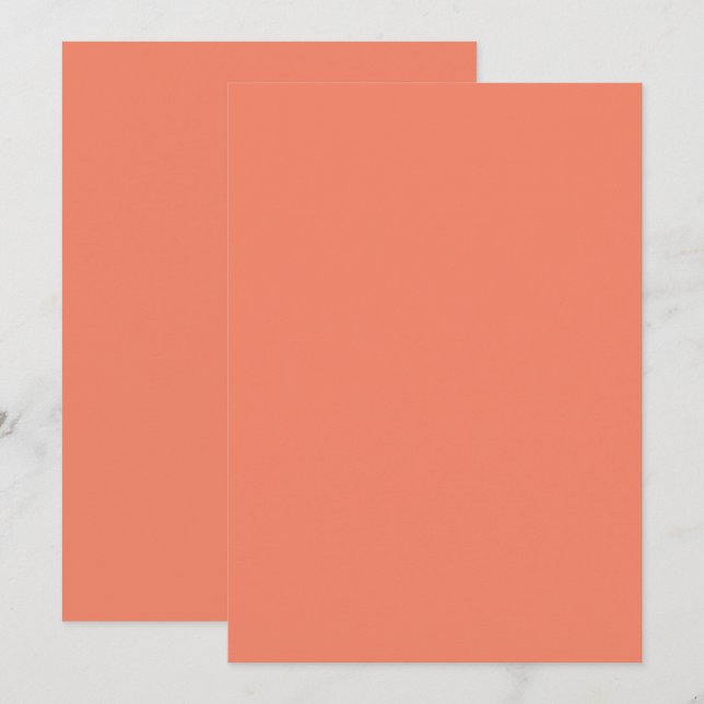 Solid Color Flat Invitations Announcements Card (Front/Back)