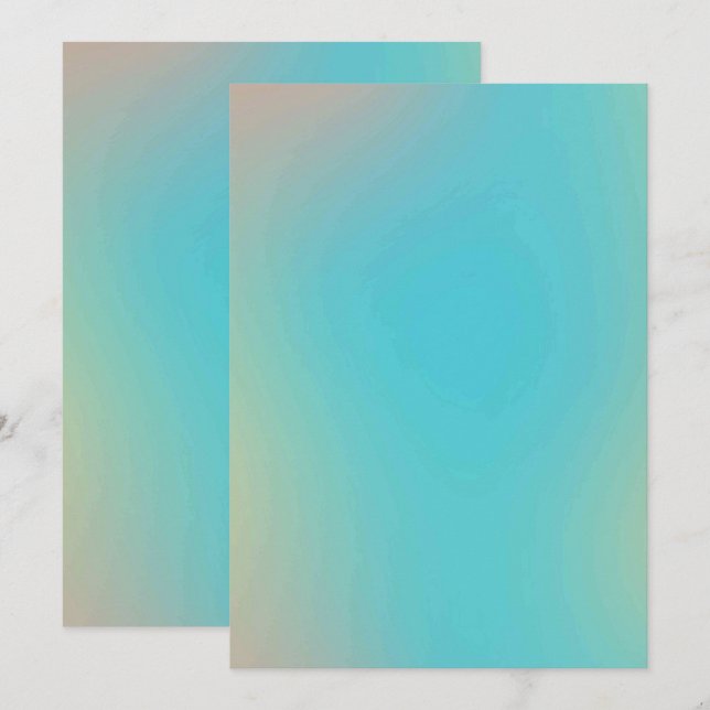 Solid Color Flat Invitations Announcements Card (Front/Back)