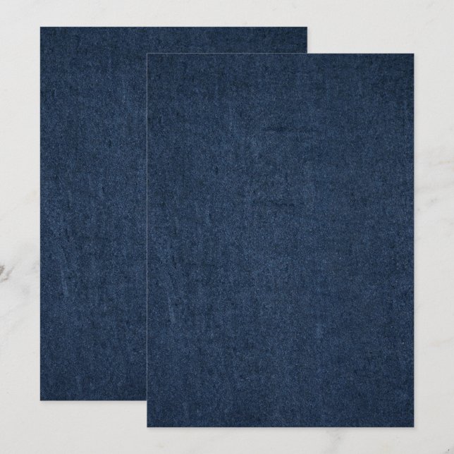 Solid Color Flat Invitations Announcements Card (Front/Back)