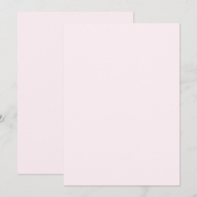 Solid Color Flat Invitations Announcements Card (Front/Back)