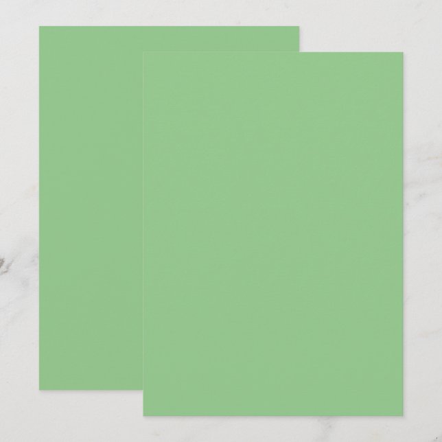 Solid Color Flat Invitations Announcements Card (Front/Back)