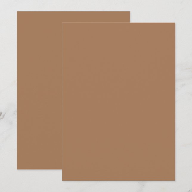 Solid Color Flat Invitations Announcements Card (Front/Back)
