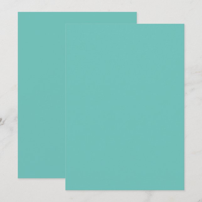Solid Color Flat Invitations Announcements Card (Front/Back)