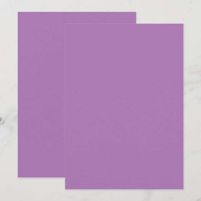 Solid Color Flat Invitations Announcements Card (Front/Back)