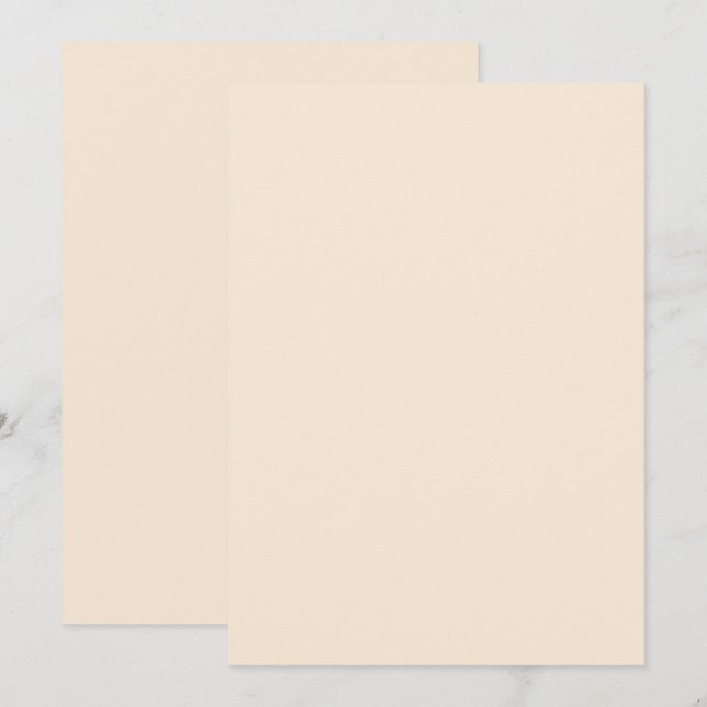 Solid Color Flat Invitations Announcements Card (Front/Back)