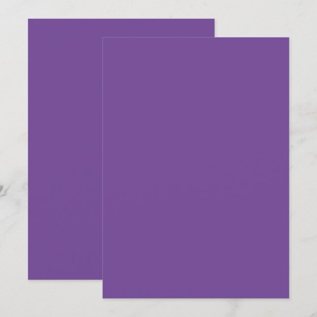 Solid Color Flat Invitations Announcements Card (Front/Back)