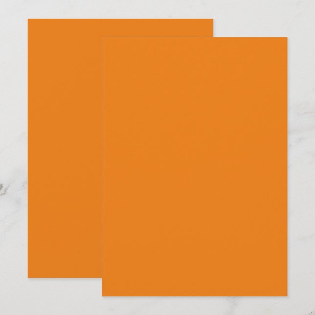 Solid Color Flat Invitations Announcements Card (Front/Back)