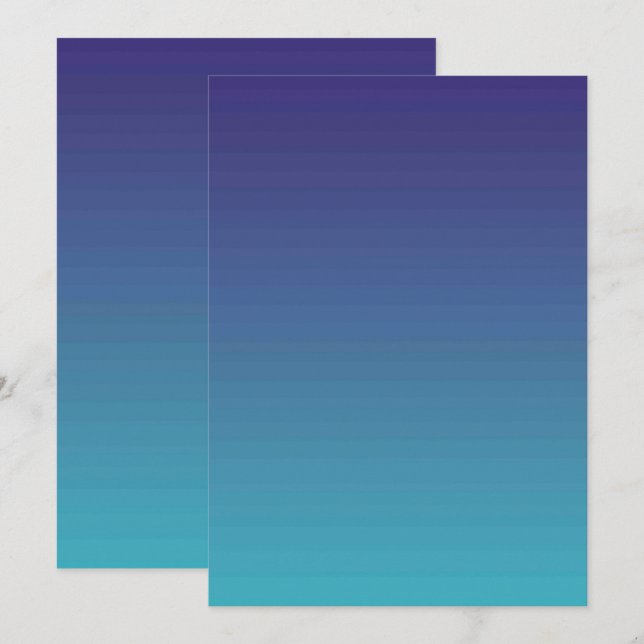 Solid Color Flat Invitations Announcements Card (Front/Back)