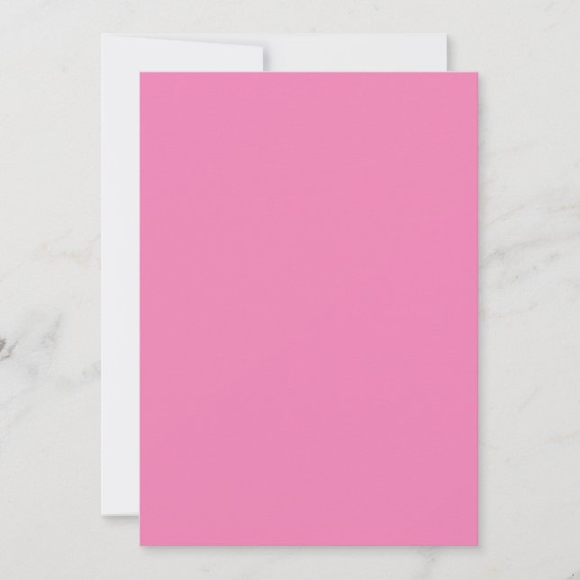Solid Color Flat Invitations Announcements Card (Front)