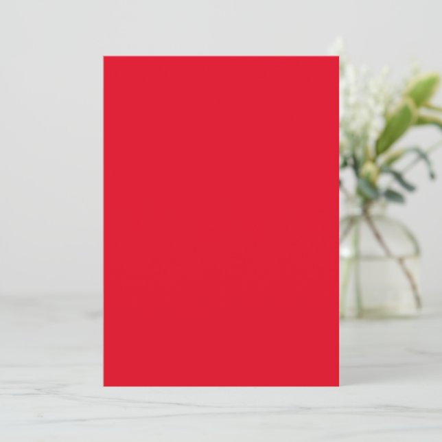 Solid Color Flat Invitations Announcements Card (Standing Front)