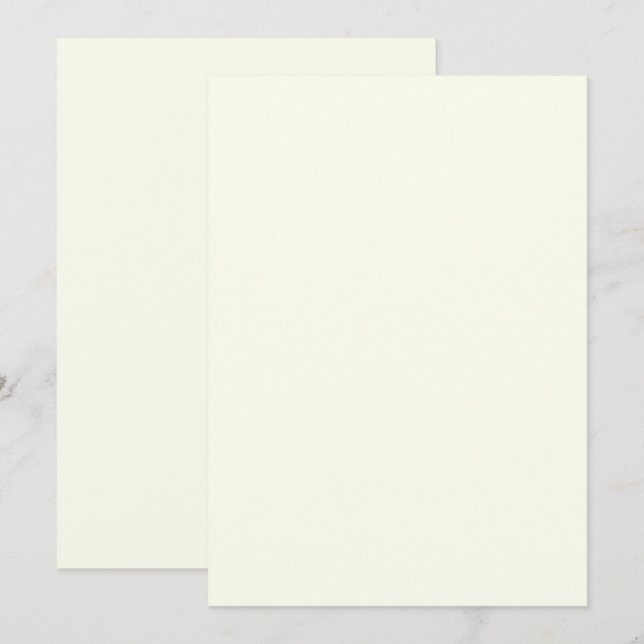 Solid Color Flat Invitations Announcements Card (Front/Back)