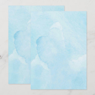 Solid Color Flat Invitations Announcements Card