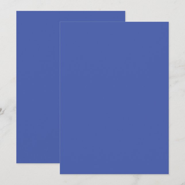 Solid Color Flat Invitations Announcements Card (Front/Back)
