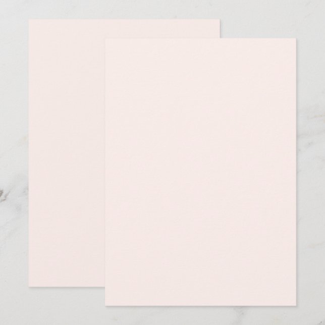 Solid Color Flat Invitations Announcements Card (Front/Back)