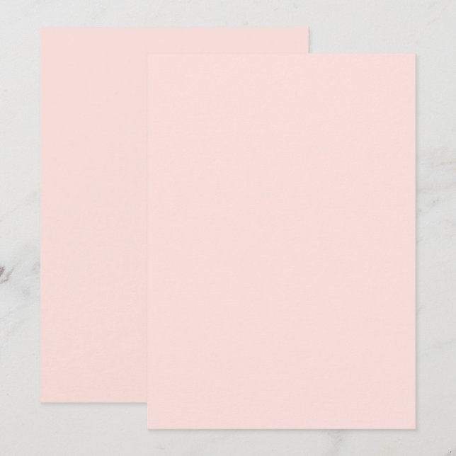 Solid Color Flat Invitations Announcements Card (Front/Back)