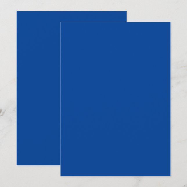 Solid Color Flat Invitations Announcements Card (Front/Back)