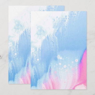 Solid Color Flat Invitations Announcements Card