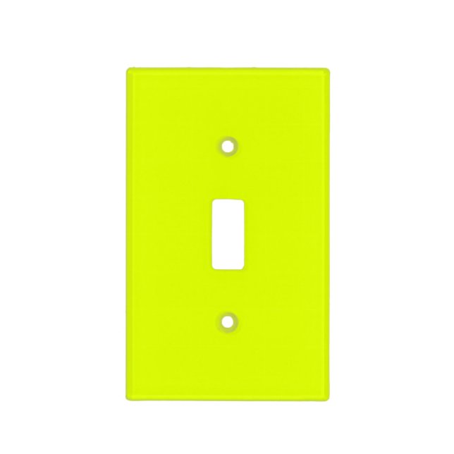 solid color fluorescent  yellow light switch cover (Front)