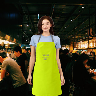 solid color fluorescent yellow - your logo apron