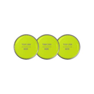 solid color fluorescent  yellow - your  logo  golf ball marker