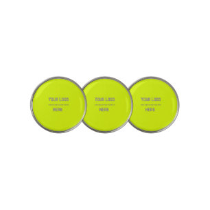 solid color fluorescent yellow - your logo golf ball marker