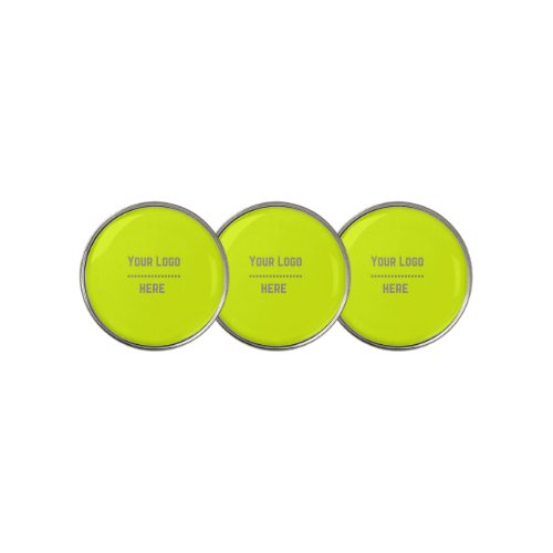 solid color fluorescent  yellow _ your  logo  golf ball marker