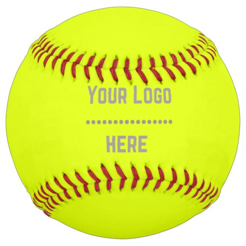 solid color fluorescent  yellow _ your  logo softball