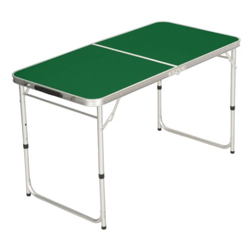Solid Color Forest Green Beer Pong Table