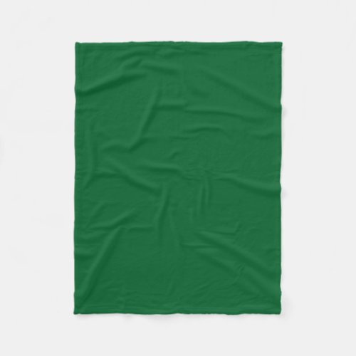 Solid Color Forest Green Fleece Blanket