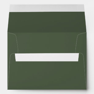 Solid color Forest Moss dark green Envelope