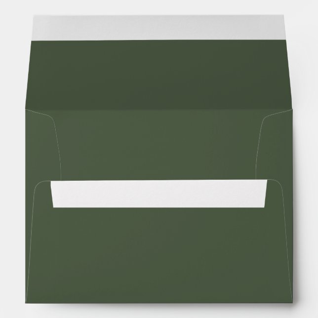 Solid color Forest Moss dark green Envelope (Back (Bottom))