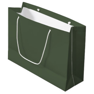 Solid color Forest Moss dark green Large Gift Bag