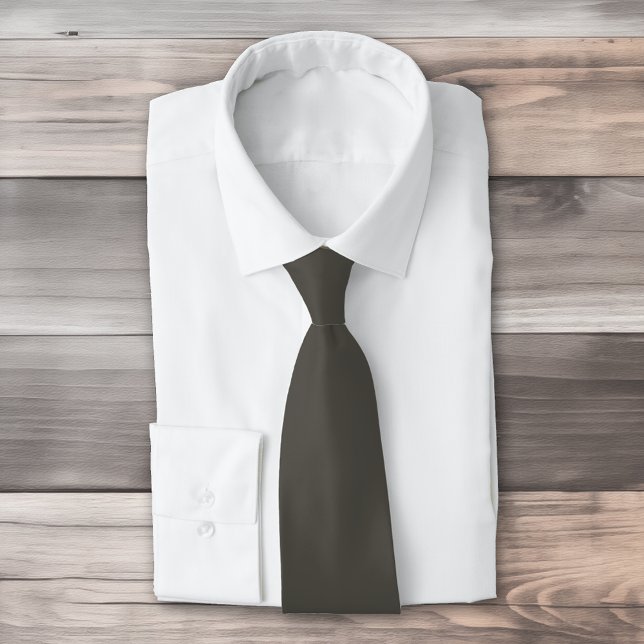 Solid color Forest Shadow green grey Neck Tie (Creator Uploaded)