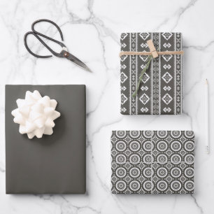 Solid color Forest Shadow green grey Wrapping Paper Sheets