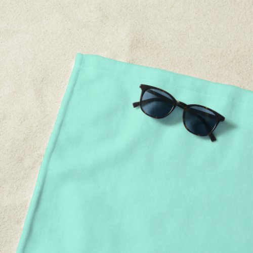 Solid color fresh mint beach towel